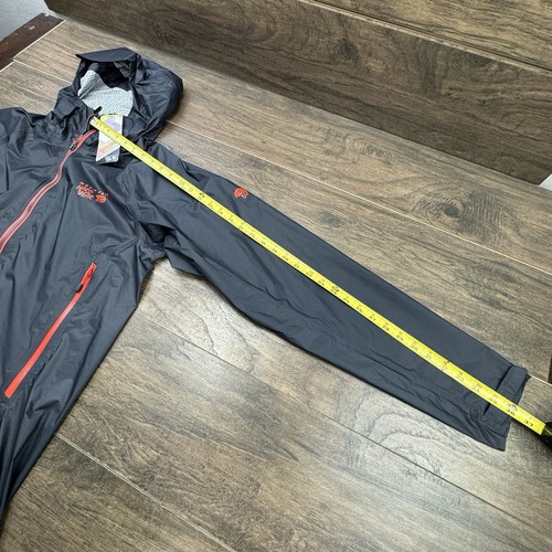 Mountain Hardwear Jacket Mens Medium Gray Super Light Plasmic Zip Windbreaker - Picture 6 of 6