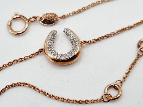 Links of London Diamond Horseshoe bracelet rose gold sterling silver new - Picture 2 of 10