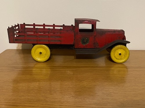 Wyandotte Toys Vintage Pressed Steel Toy Large Farm Stake Truck MA-19 - Bild 6 von 10