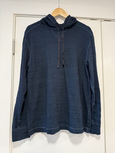 Double RL RRL Ralph Lauren Indigo Blue Hoodie Sz Large - Picture 1 of 5