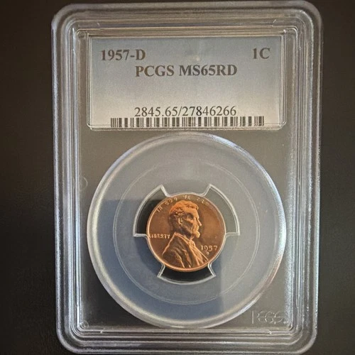 Photo of a 1957-D Lincoln Wheat Cent from an eBay listing that sold on Jul 17, 2026