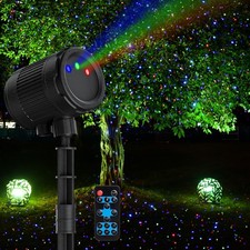 Laser Christmas Projector Lights Outdoor, 3 Color Laser Light Projector, Fire...