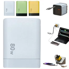 3 in 1 Gan Charger, Scalable 80w Max Fast Charger Module, 80 Watt All in One