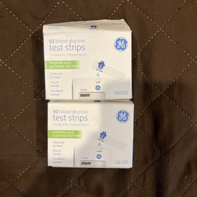 #ad #ad GE100 Blood Glucose Test Strips Gold Electrode 50 Count 05 2026 $19.99