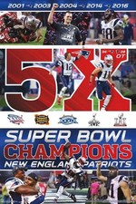 New England Patriots 5X Super Bowl Champions 12x8in Metal Sign NFL