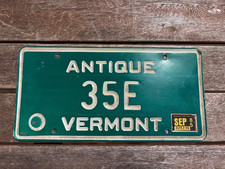 1985 Vermont Antique Car License Plate Tag 35E