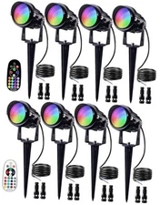  12W RGB Color Changing Landscape Lights Low Voltage LED Landscape Lighting 