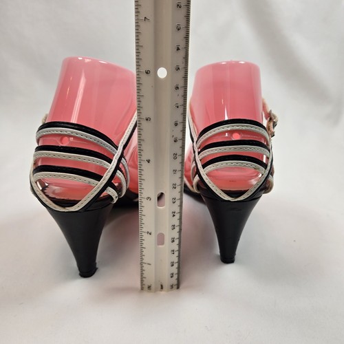 Fiona Black & White Strappy Closed Toe Heel Ankle Strap Sz6 - Bild 8 von 11