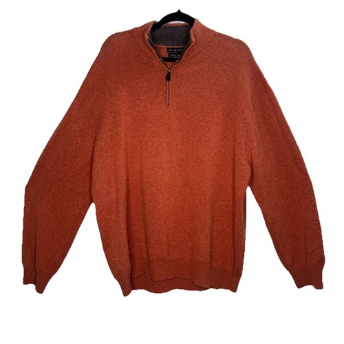W.H. Belk Herren Pullover Orange XXL Kaschmir Langarm V-Ausschnitt Pulli Sweater - Bild 2 von 6