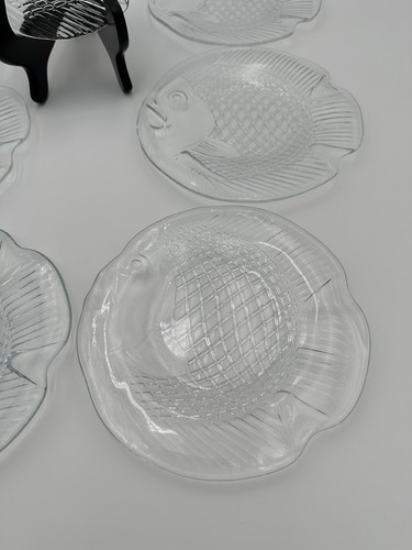 ARCOROC GLASS PLATES Lot of 7 Luncheon/Snack FRANCE - Picture 4 of 9