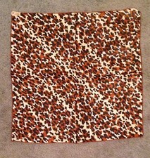 leopard Print 100 Rayon Silk Hand Rolled Scarf Vintage 1950's Style 3 NEW 