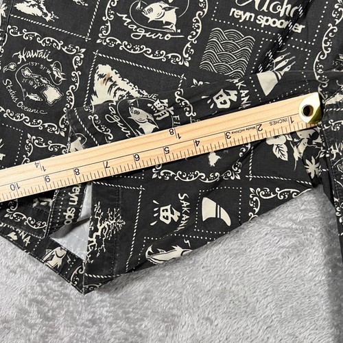 Reyn Spooner Swim Trunks Mens 36 Black Dietrich Varez Hawaiian 7" inseam - Picture 9 of 11