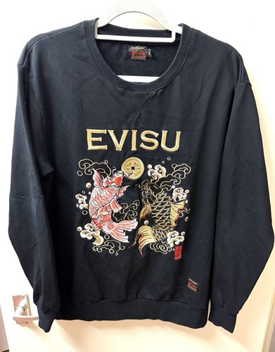 EVISU Heritage Custom Made Embroidered Sweatshirt Size M