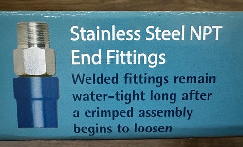 T&S Brass HW-6C-48 Water Hose Reverse Quick Disconnect, 1/2" Diameter, 48" Long - Picture 7 of 21