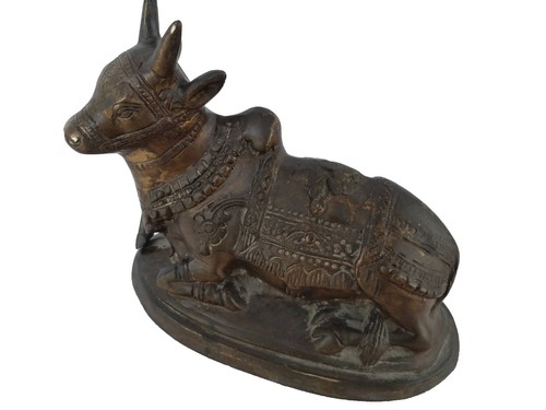 Cow Vintage Collectible Home & Office Decorative, Gift Idol, Cow Metal Statue - Picture 4 of 4