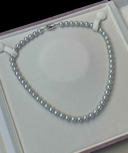 Featured Aurora Madama 7-7.5MM Japanese Akoya pearl necklace - Picture 2 of 4