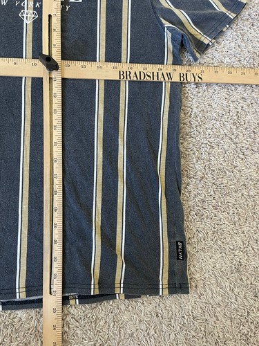 Brooklyn Cloth Hustle New York Shirt Mens Medium Short Sleeve Striped 90’s Tee - Bild 5 von 6