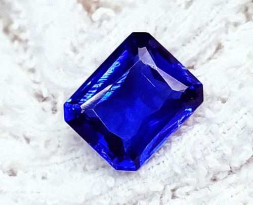 Emerald Cut Natural Blue Sapphire 9 to 10 Ct Certified Loose Gemstone ~Free Gift - Picture 29 of 37