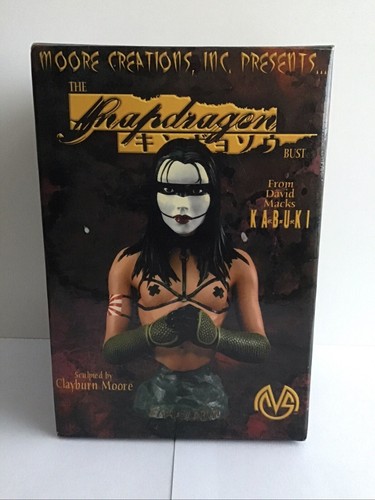 VINTAGE SNAPDRAGON KABUKI 2002 BUST FIGURE MOORE CREATIONS WARRIOR GOTHIC FEMALE - Picture 9 of 17