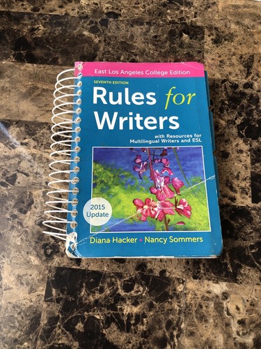 Rules for Writers 7th Edi Resources For Multilingual Writers & ESL Hacker Sommer - Foto 1 di 13