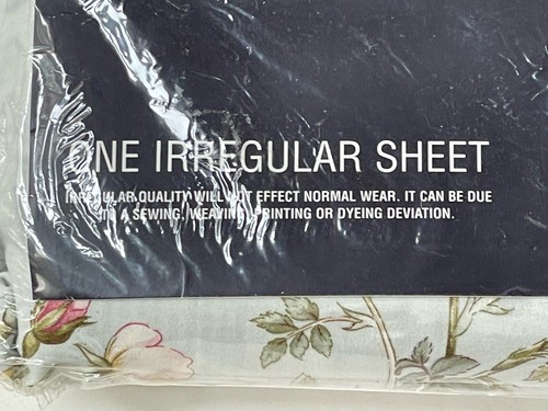 NEW* RARE RALPH LAUREN Vintage *KING Flat SHEET Inverness FLORAL Sage FLOWER IRR - Afbeelding 8 van 9