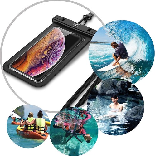 2 Pack Waterproof Floating Cell Phone Pouch Dry Bag Case For Samsung iPhone - Picture 17 of 30