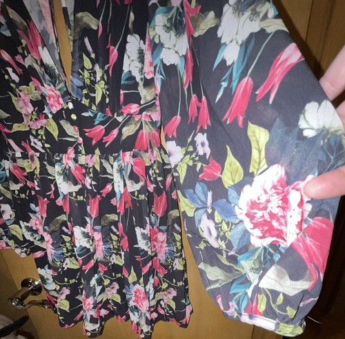 Miss Avenue Women Dress Floral Sz M Mini Long Sleeve - Picture 2 of 9