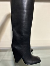 Balmain Black Leather Rea Knee High Boots Eu36.5/us6.5