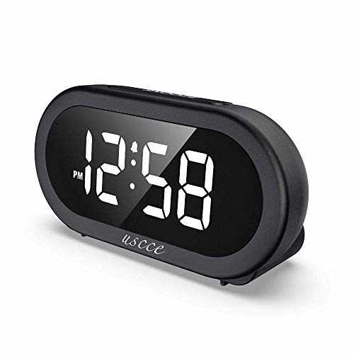 USCCE Small LED Digital Alarm Clock with Snooze, Easy to Set, Full