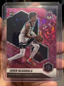 2020-21 Panini Mosaic - Rookie #235 Fast Break Pink #6/20 Jaden McDaniels (RC)