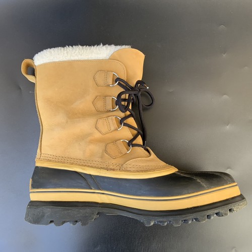 SOREL Caribou 2 Men's Size 11 Fleece-Trimmed Winter Snow Rubber Leather Boots - Picture 11 of 18