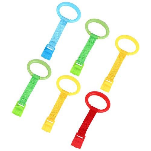 6 Pcs Baby Standing Pull vendu Ring Travel Fitness Crib Pulls to Rings