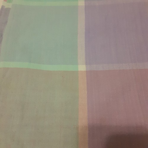 Vintage Pastel Plaid 100%Cotton Napkins X 8 Easter Spring Versatile - Picture 4 of 7