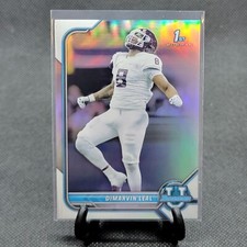 2021-22 University DEMARVIN LEAL #68 1st Bowman SILVER REFRACTOR SP Steelers