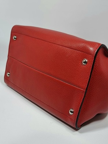 Prada Rosso Red Vitello Diano Leather Silver Tone Hardware 2Way Tote Bag BN2693 - Picture 7 of 10