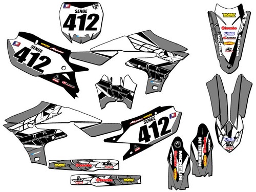 2018-2022 fits CYCRA POWERFLOW YZ 450 F 13 FLY Grey Senge Graphics Kit Compat... - Picture 1 of 10