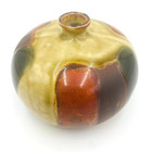 Vintage Multi-colored Ceramic Small Bud Vase Made in Japan 2 5/8" Tall