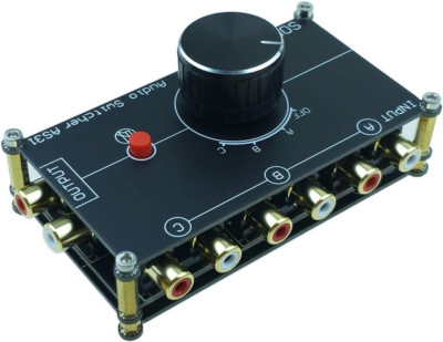 3 in 1 Out RCA Stereo Audio Source Switcher Switch Signal Selector Splitter Scha