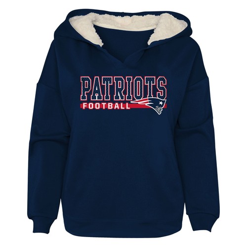 New England Patriots NFL Niños pequeños Corte en V Poli Sudadera Polar Sudadera con Capucha: 2T-4T - Imagen 2 de 5