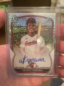 2023 Bowman Chrome Auto Speckle Welbyn Francisca /299 Guardians CPA-WF 🔥🔥