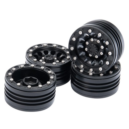4PCS 1.9 inch Aluminum Beadlock Wheel Rims for 1/10 SCX10 AX10 D90 Tamiya CC01 - Picture 11 of 23