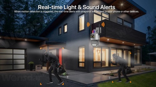 Home 9MP Three Lens WIFI IP Camera 4K HD Dual Screen PTZ Camera Auto Tracking - Picture 12 of 21