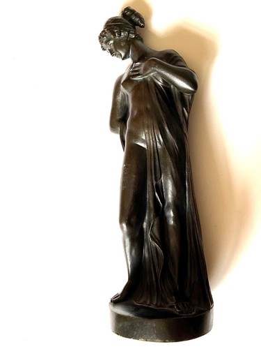 Alfredo NERI (1862-1928) Art Nouveau, statue en bronze curiosa nu - Bild 5 von 17