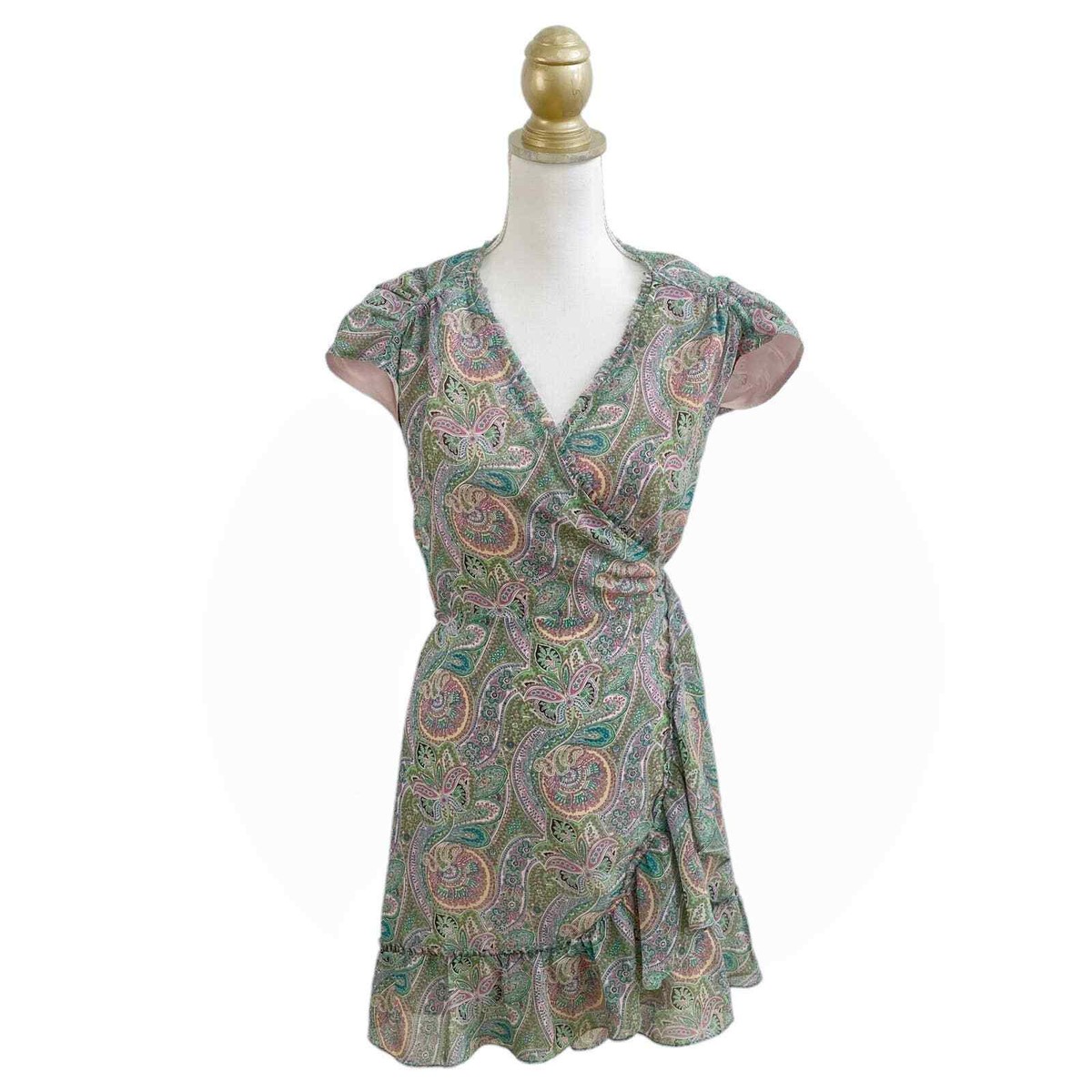 All Saints Zini Shahmina Green Paisley Wrap Dress - US 6 / UK 10 | eBay All Saints Zini Shahmina Green Paisley Wrap Dress - US 6 / UK 10 | eBay