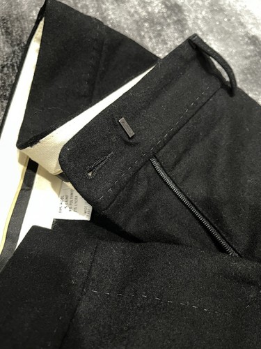 Theory wool blend dress pants boot cut cuffed black sz 4 - Picture 3 of 4