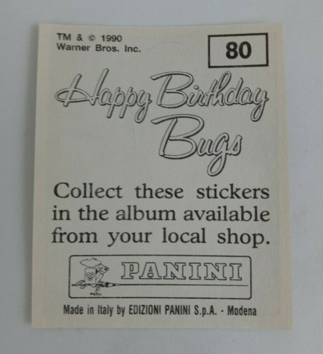 1990 Panini Happy Birthday Bugs (Pick Your Sticker) - Picture 115 of 343
