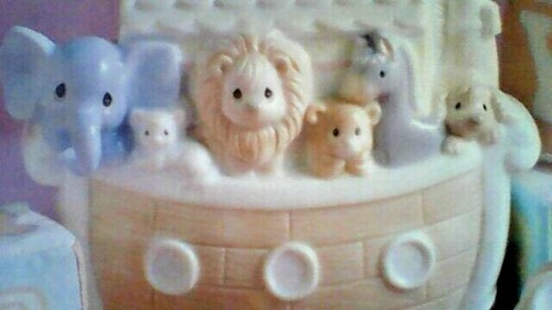 ENESCO " NOAH'S ARK " MUSIC BOX PLAYS " TALK TO THE ANIAMALS " ( 7" X 5" ) 44325 - Picture 4 of 11