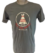 Mens David & Goliath Tee Pee Motel Reservations Only Grey Novelty Tee T-Shirt 