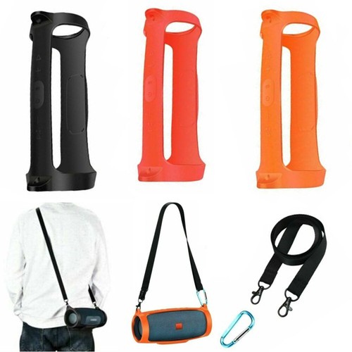 Bluetooth Speaker Silicone Storage Cover Carrying Case with Strap For Charge 4 - Picture 14 of 17