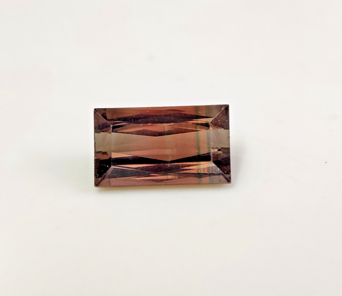 5.85 Ct Natural Bi-Color Tourmaline 7.80x13.30 mm Baguette Cut Loose Gemstone - Picture 5 of 11